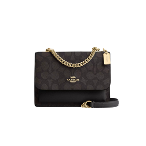 Coach Mini Klare Crossbody Bag In Signature Canvas Walnut Black