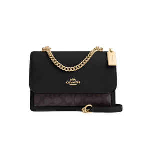 Coach Klare Crossbody Bag In Signature Canvas Walnut Black