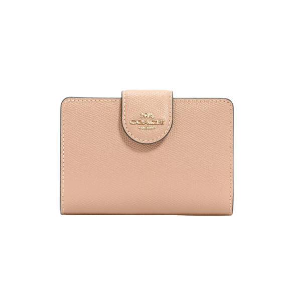 Coach Medium Corner Zip Wallet Gold/Taupe