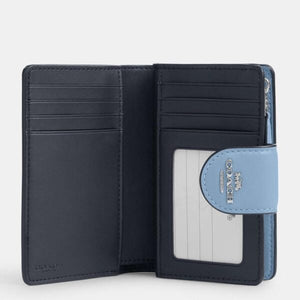 Coach Medium Corner Zip Wallet Silver/Chambray - Image 2