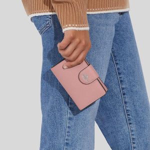 Coach Medium Corner Zip Wallet Silver/Petal Pink - Image 3