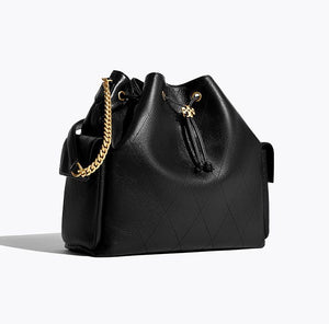 Tory Burch CHARLIE QUILTED DRAWSTRING SHOULDER BAG Black - Image 5