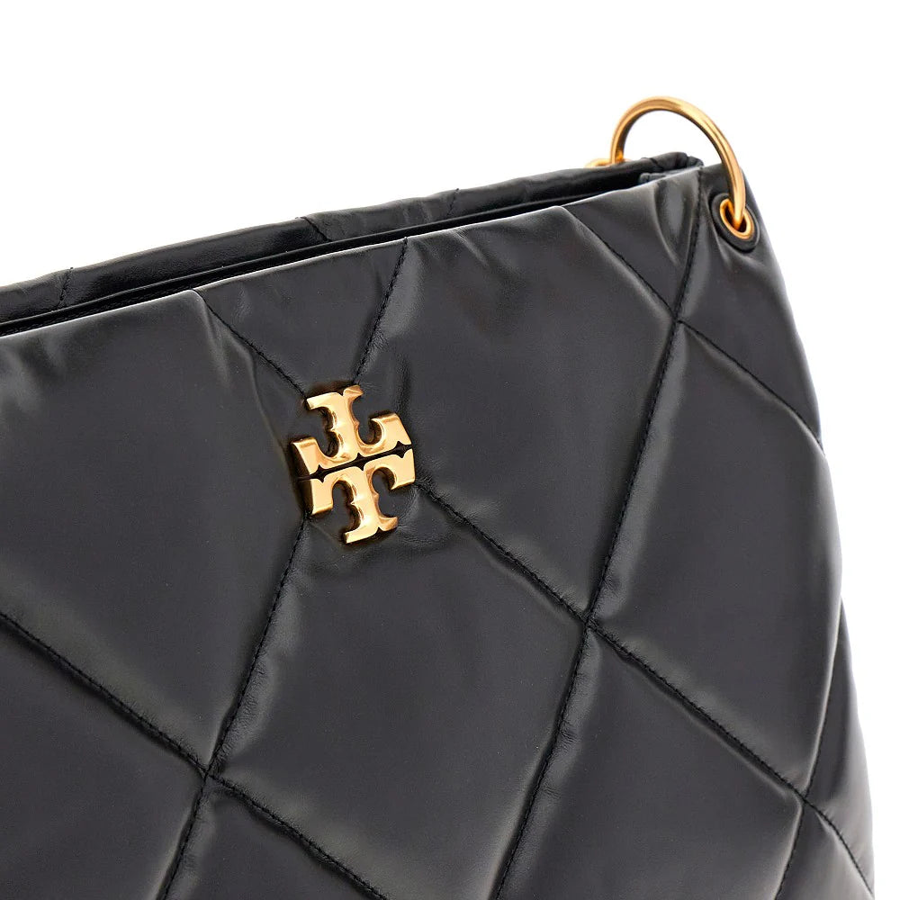 TORY BURCH KIRA DIAMOND HOBO HANDBAG BLACK - Image 3