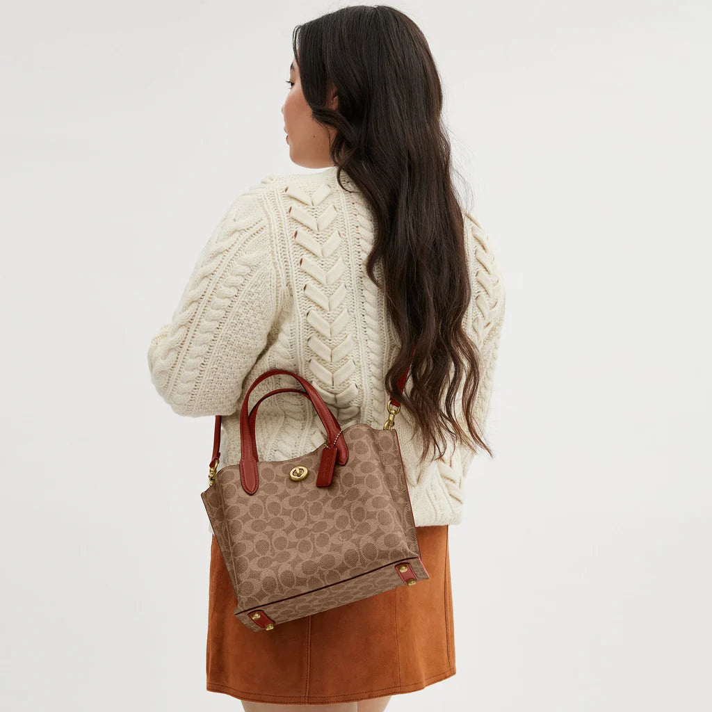 Coach Willow Tote Bag 24 In Signature Canvas - Image 5