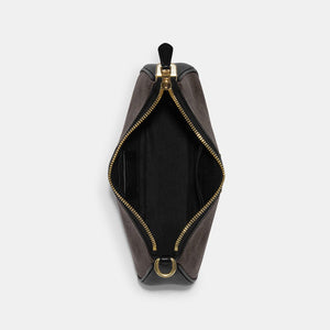 Coach Teri Shoulder Bag In Signature Canvas Brown Black - Image 3