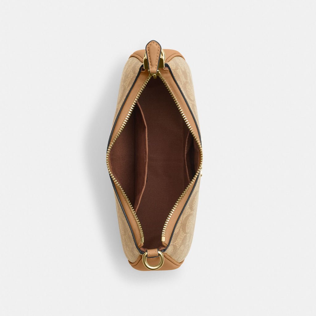 Coach Teri Shoulder Bag In Signature Canvas Khaki Saddle - Image 3