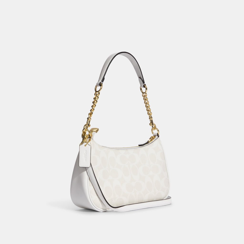 Coach Teri Shoulder Bag In Signature Canvas Chalk Glacierwhite - Image 2