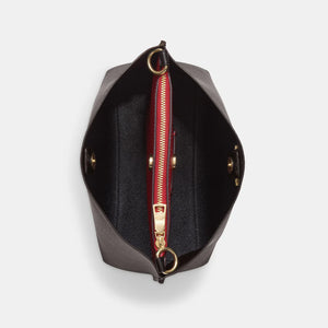 Coach Mollie Bucket Bag 22 In Signature Canvas Brown Black - Image 3