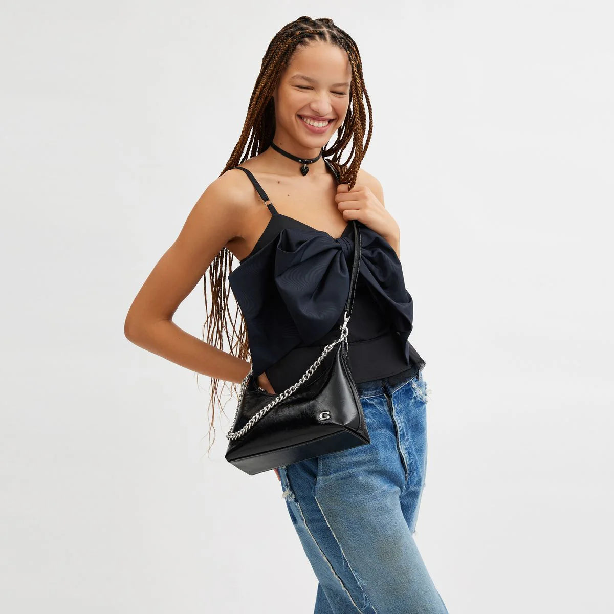 Coach Juliet Shoulder Bag 25 Black Glaze - Image 5