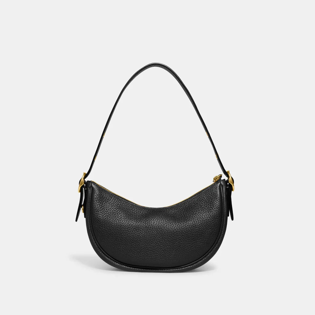 Coach Luna Shoulder Bag Leather Black - Image 3