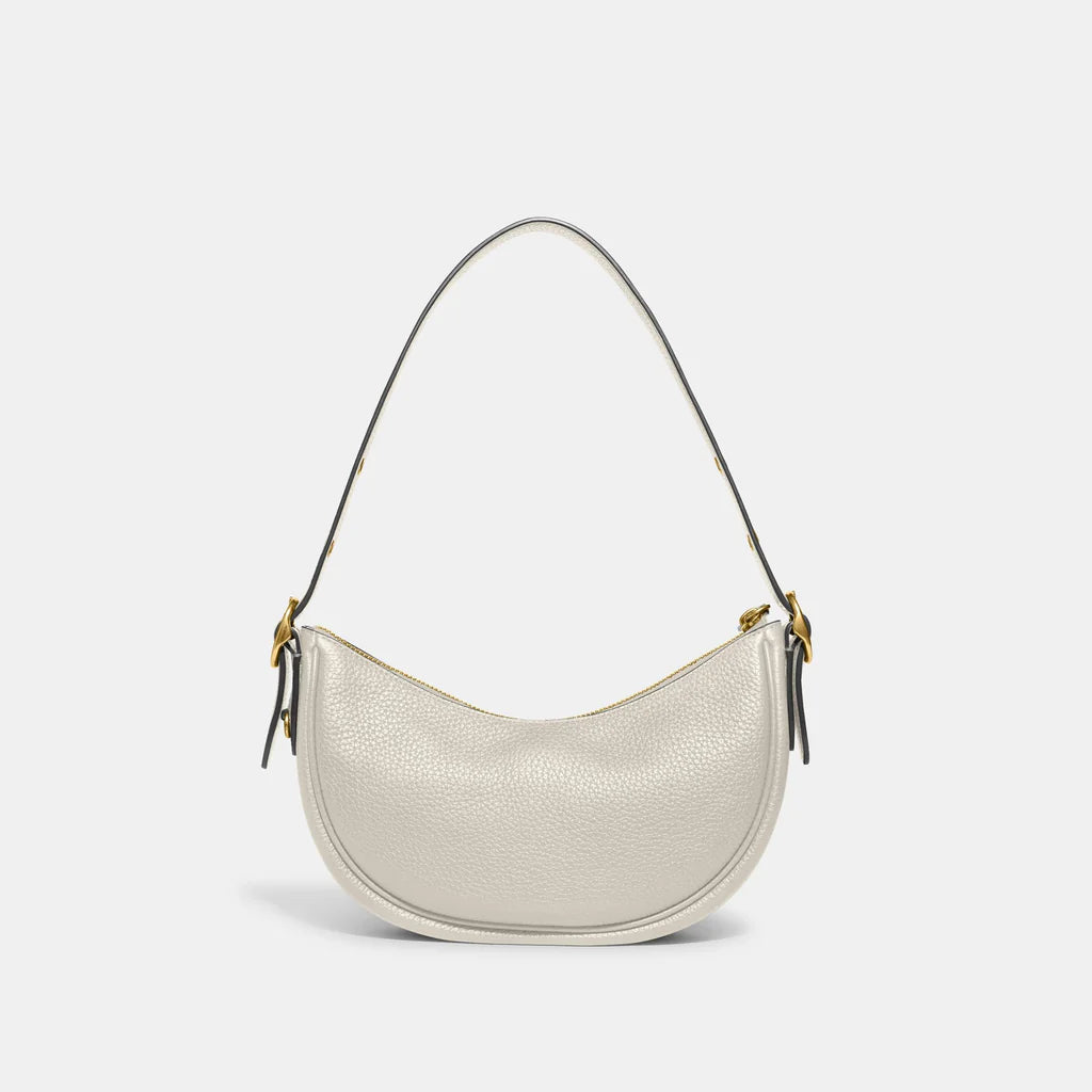 Coach Luna Shoulder Bag Leather White - Image 3