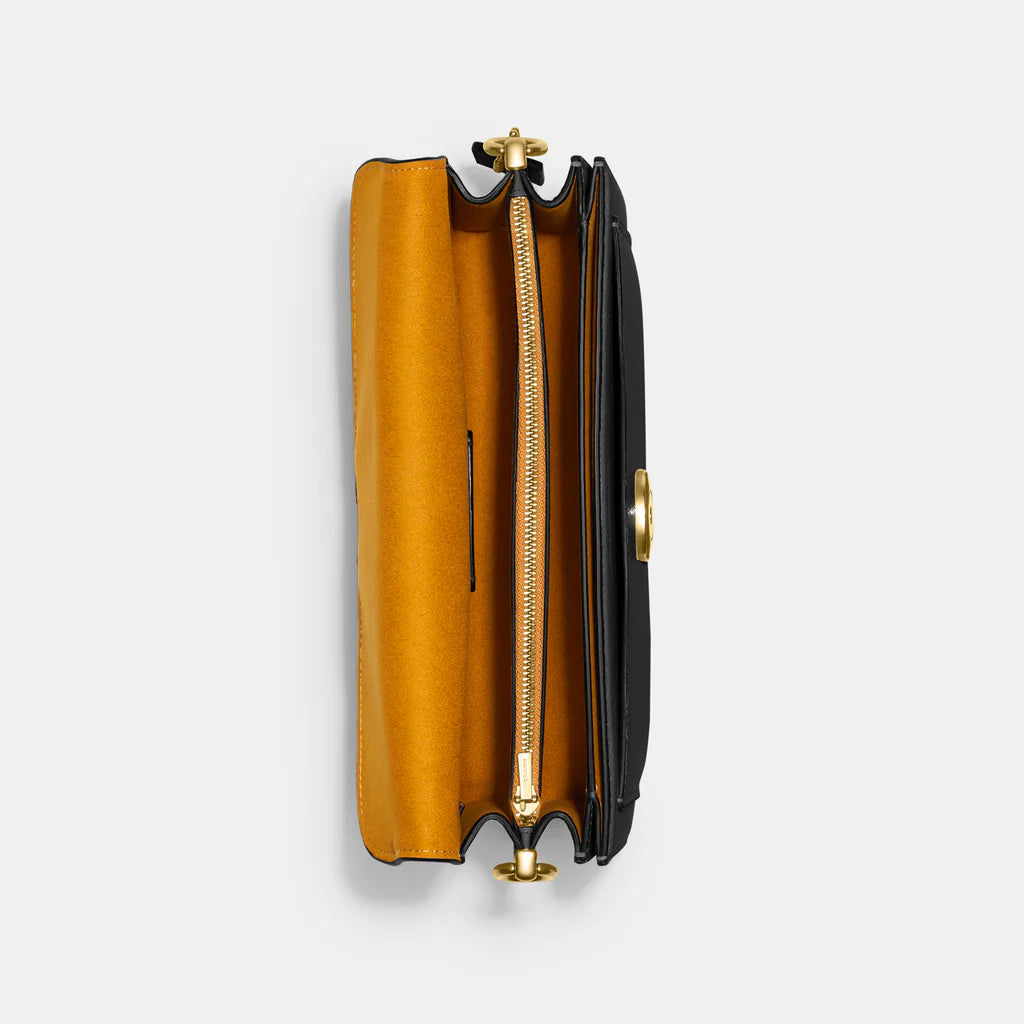 Tabby Shoulder Bag 26 refined pebble leather Black Gold - Image 3