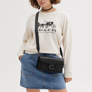 Tabby Shoulder Bag 26 refined pebble leather Black Dark - Image 7