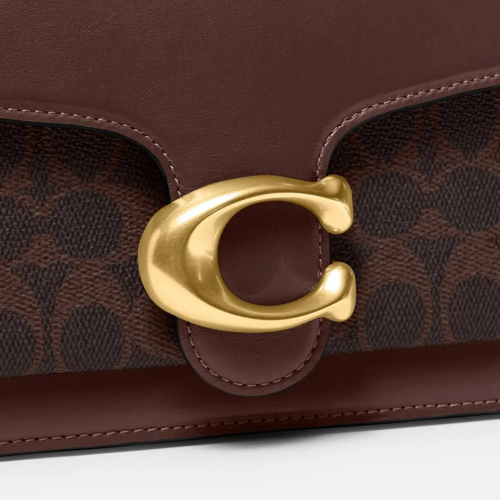 Tabby Shoulder Bag 26 Signature Coach Dark Brown Bag - Image 6