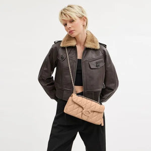 Tabby Shoulder Bag 26 With Quilting Nude - Image 5
