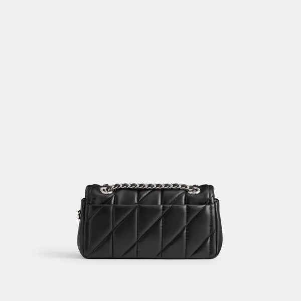 Tabby Shoulder Bag 20 With Quilting leather Black Silver - Image 3