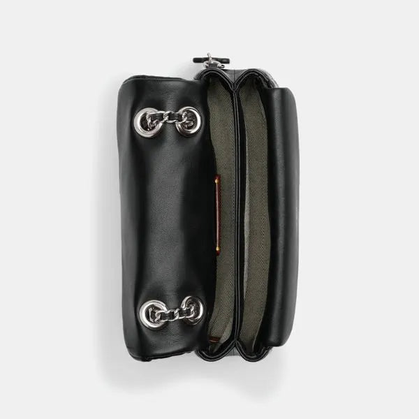 Tabby Shoulder Bag 20 With Quilting leather Black Silver - Image 4