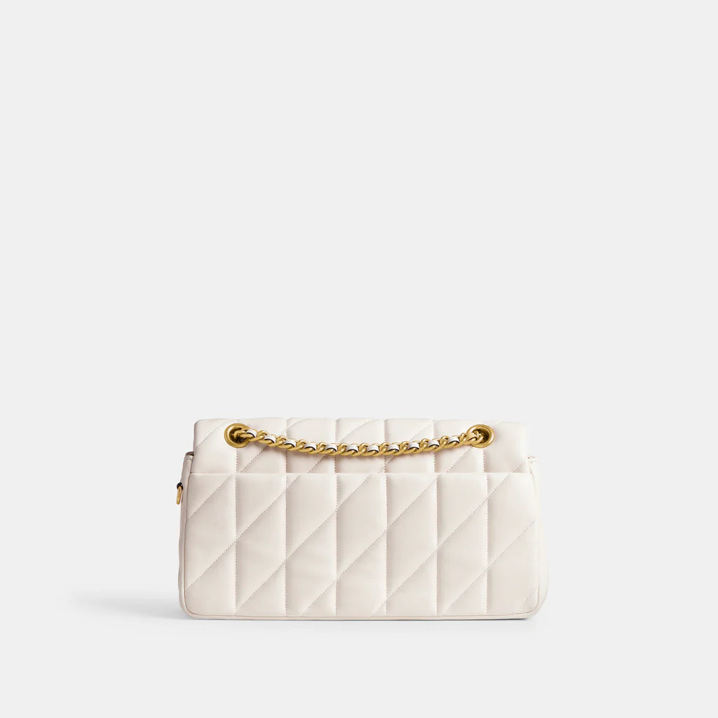 Tabby Shoulder Bag 26 With Quilting Chalk Gold - Image 3