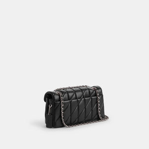 Tabby Shoulder Bag 26 With Quilting Black Silver - Image 3