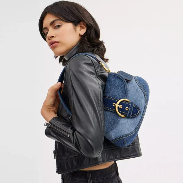Coach Soho Flap Bag In Repurposed Denim - Image 2