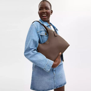 Coach Brooklyn Shoulder Bag 28 Dark Stone - Image 6