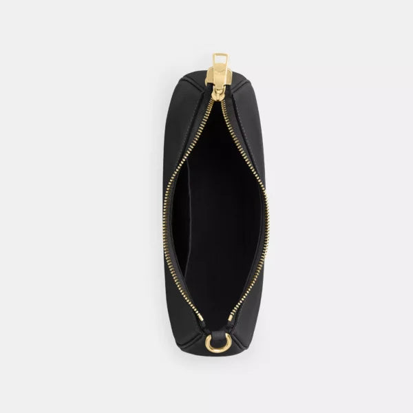 Coach Teri Shoulder Bag In pebbled leather Gold Black - Image 6