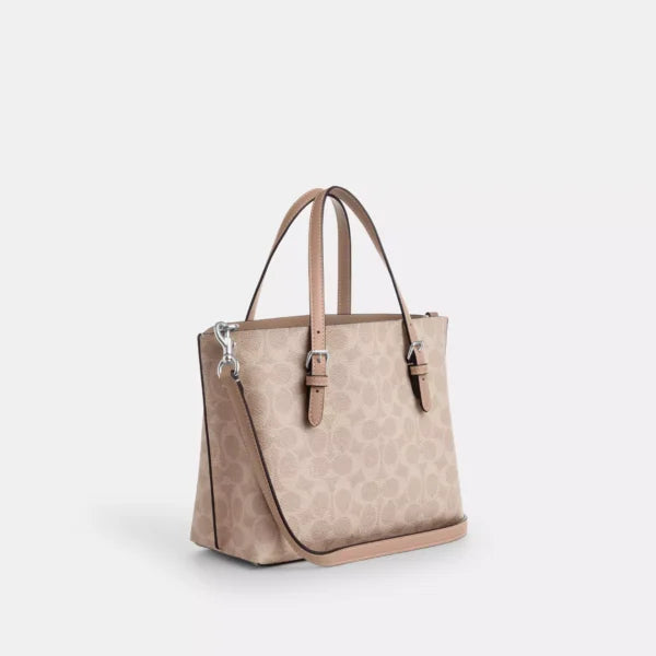 Coach Mollie Tote Bag 25 In Signature Canvas Sand Taupe - Image 4