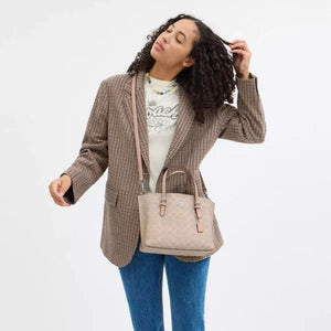Coach Mollie Tote Bag 25 In Signature Canvas Sand Taupe - Image 2