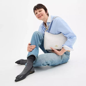 Coach Laurel Shoulder Bag In Signature Canvas White Chalk - Image 5