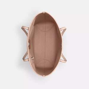 Coach City Tote Bag In Signature Canvas Sand Taupe - Image 4