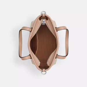 Coach City Mini Tote Bag In Signature Canvas Sand Taupe - Image 3