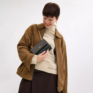 Coach Mini Klare Crossbody Bag In Signature Canvas Walnut Black - Image 6