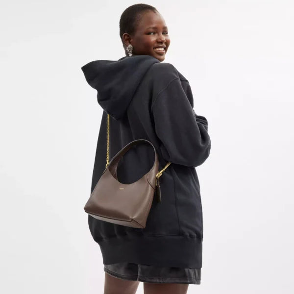 Coach Brooklyn Shoulder Bag 23 Dark Stone - Image 7