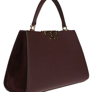Tory Burch Eleanor Pebbled Stachel Bag Dark Cabernet - Image 2