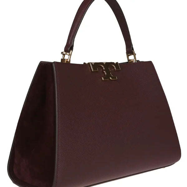 Tory Burch Eleanor Pebbled Stachel Bag Dark Cabernet - Image 2
