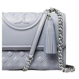 Tory Burch Fleming Convertible Shoulder Bag Cloud Blue - Image 4