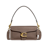 Tabby Shoulder Bag 26 refined pebble leather Dark Stone
