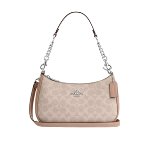 Coach Teri Shoulder Bag In Signature Canvas Sand Taupe