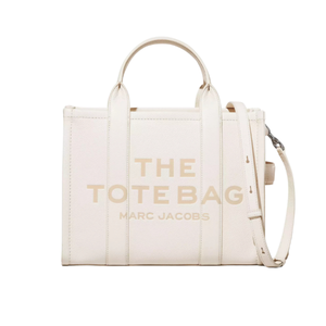 The Marc Jacobs Medium Tote Bag Leather Cotton Silver