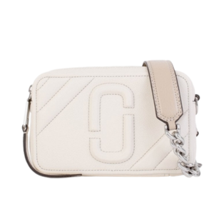MARC JACOBS The Moto Shot Cloud White Multi Leather Camera Bag