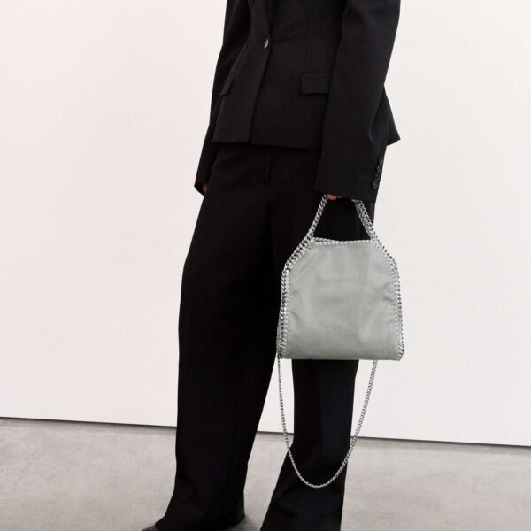 Stella McCartney Falabella Mini Tote Bag Grey - Image 6