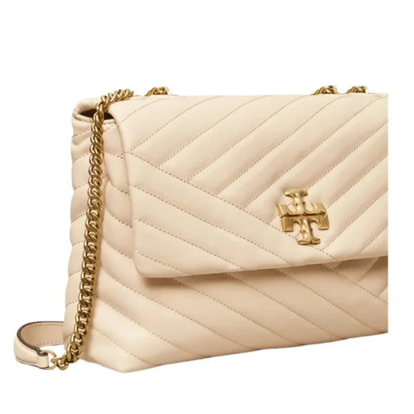 Tory Burch Kira Chevron Convertible Shoulder Bag New Cream - Image 3