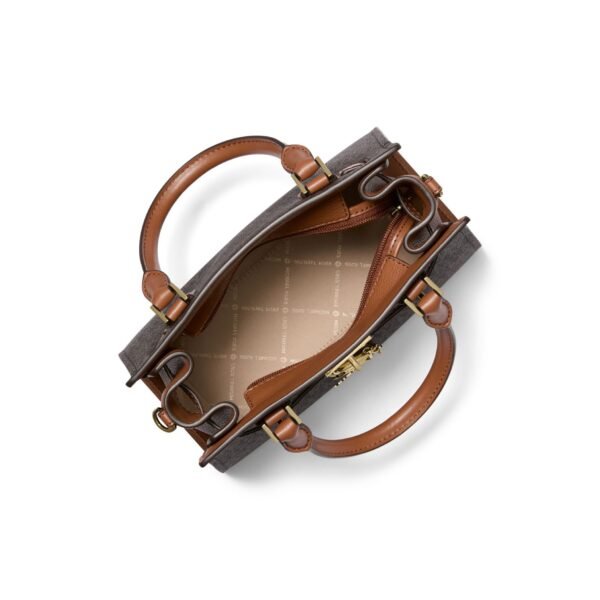 MICHAEL KORS HAMILTON SMALL LOGO SATCHEL BROWN - Image 3