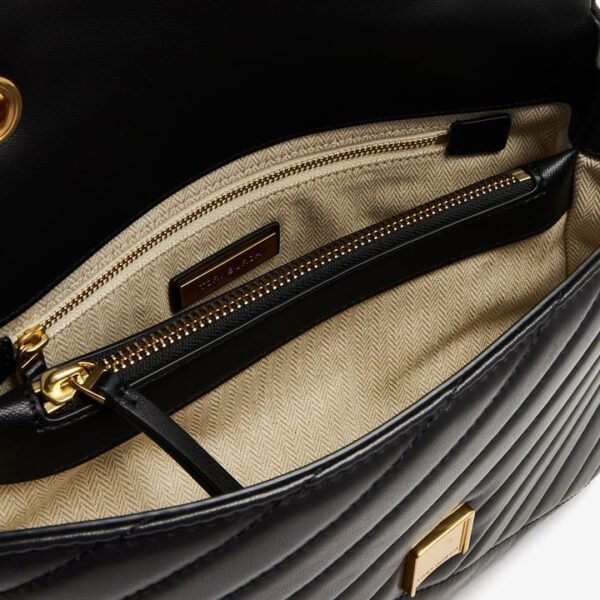 Tory Burch Kira Chevron Convertible Shoulder Bag Black - Image 3