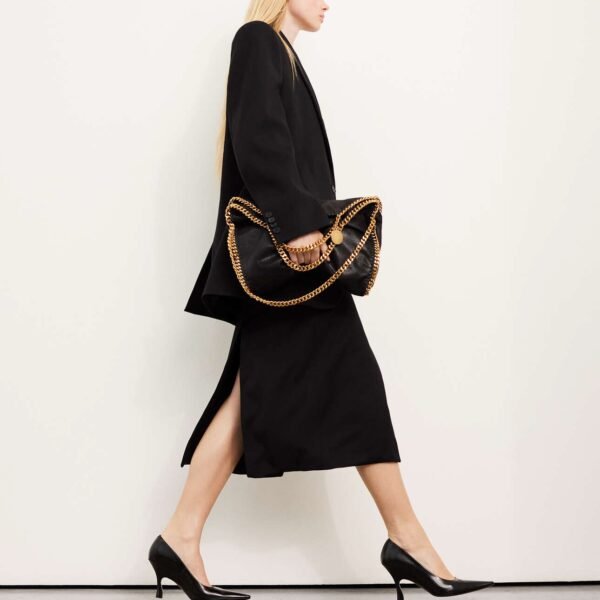 Stella McCartney Falabella chain-fold over tote bag Black gold - Image 3