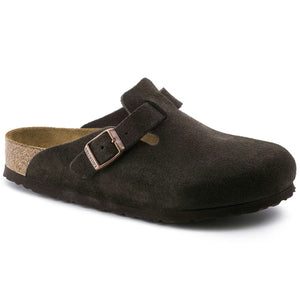 BIRKENSTOCK Boston Soft Footbed Suede Leather mocha