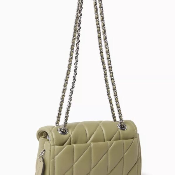 Tabby Shoulder Bag 20 With Quilting leather Green - Image 3