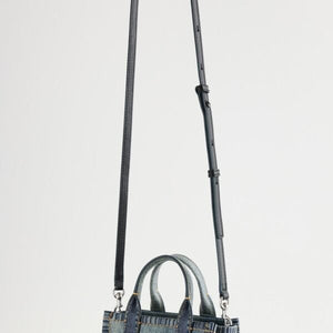 Marc Jacobs The Denim Printed Leather Crossbody Tote Bag - Image 3