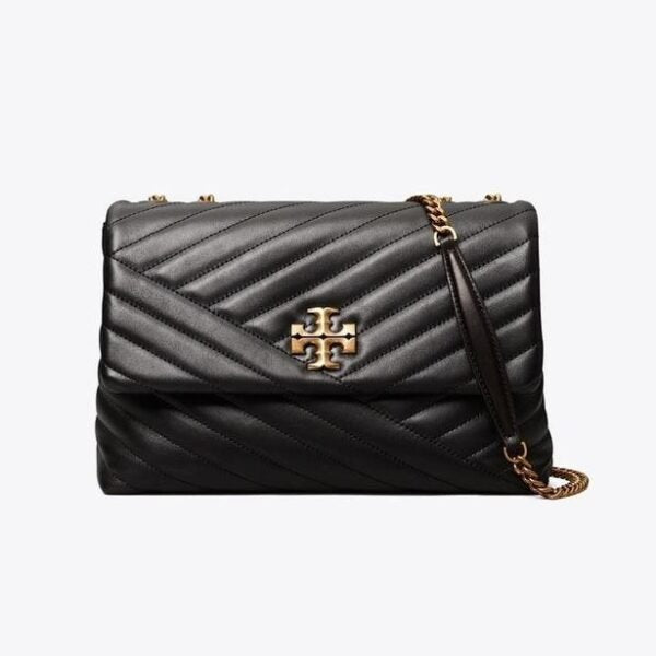 Tory Burch Small Kira Chevron Convertible Shoulder Bag Black - Image 7