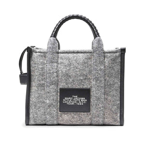 MARC JACOBS THE FELT FLANNEL MEDIUM TOTE BAG HEATHER GREY - Image 2
